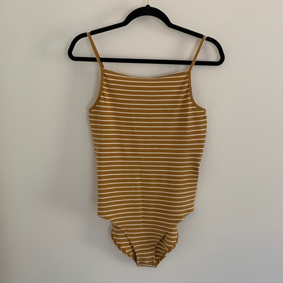 American Eagle Outfitters Tops - Mustard Yellow American Eagle Body Suit